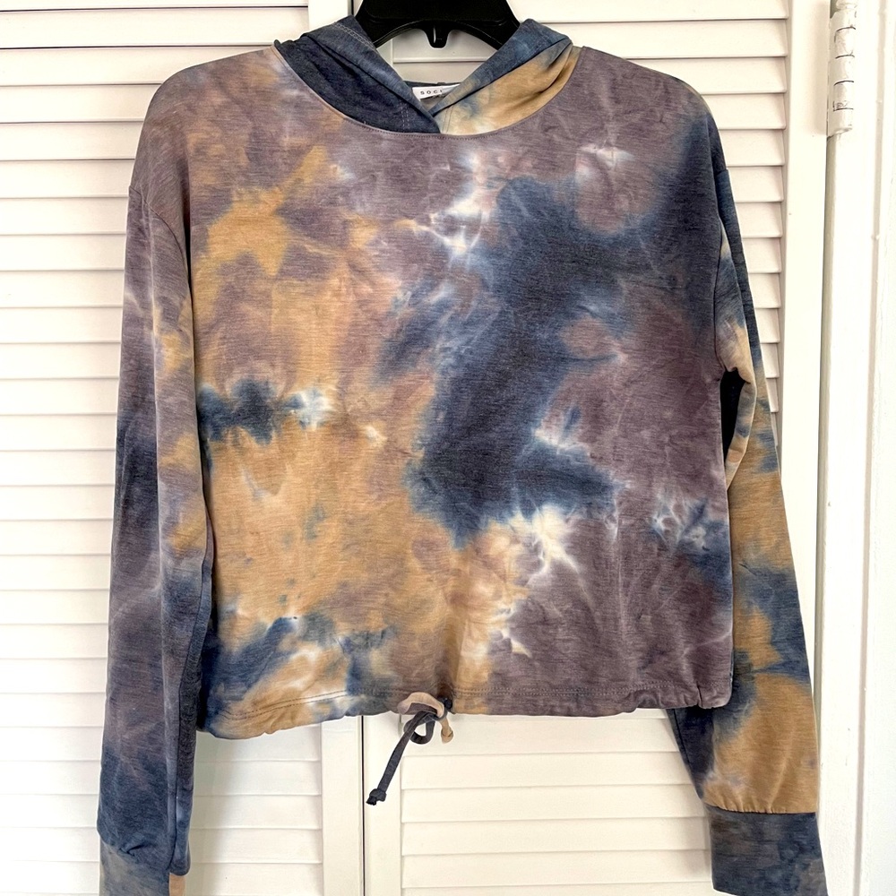 NWOT Socialite Tie Dye Hoodie Made in USA Size S